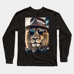 funny lion Long Sleeve T-Shirt